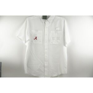 NCAA Alabama Crimson Tide Short-Sleeve River Performance Shirt, White, Medium
